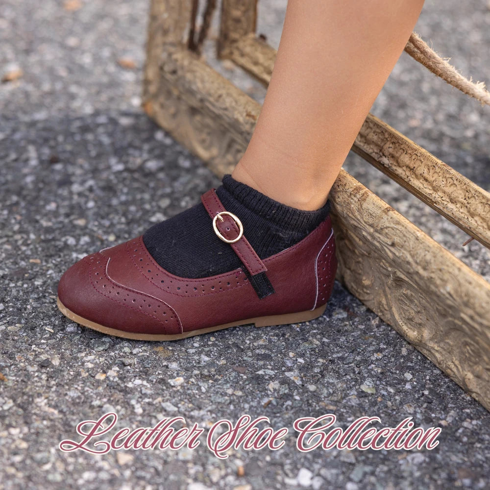 Ali Plus Kids Shoes Children Leather Flats Baby Girls Sole Brogue Performance Shoes Boys Party Mary Jane Toddler Slip On Oxfords