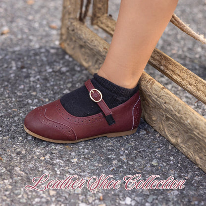Ali Plus Kids Shoes Children Leather Flats Baby Girls Sole Brogue Performance Shoes Boys Party Mary Jane Toddler Slip On Oxfords