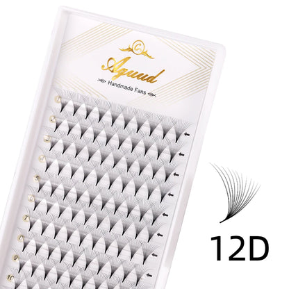 AGUUD 5 Trays/Lot Thin Roots Slim Base Premade Fans Lash Sharp Pointy Base Promade Russian Volume Fans Eyelash Extensions Faux