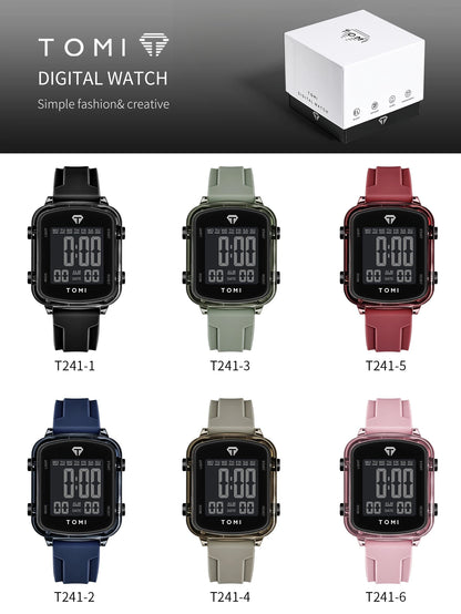 TOMIFashionable new electronic watches; Trendy couple watches; Same style for men and women; Wrist watches in gift boxes.