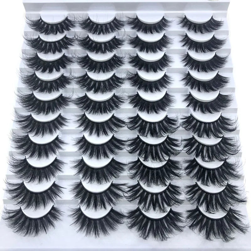 16 Pairs 3D Mink Lashes Natural False Eyelashes Dramatic Volume Fake Lashes Makeup Eyelash Extension Silk Eyelashes