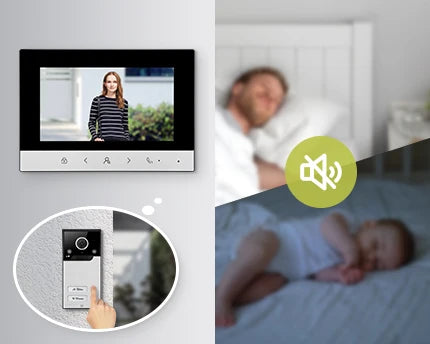 HOMSECUR 7" HD Video Door Phone Intercom Doorbell Auto Snapshot For 2 Families