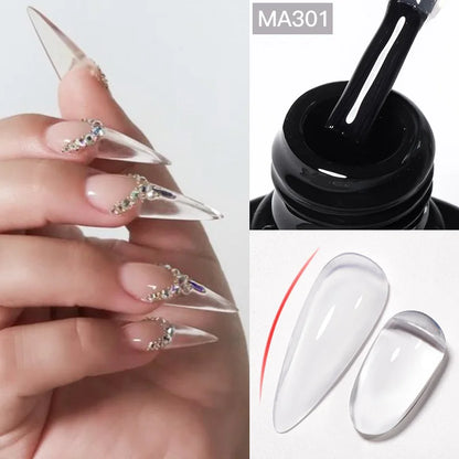 2 In 1 Nude Pink Rubber Base Gel Nail Polish Semi Permanent Self Leveling UV Construction Gel Varnish Soak off DIY Nail Supplies