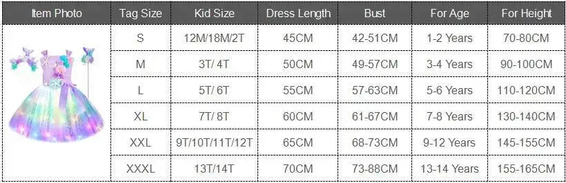 Girls' LED Flashing Mermaid Performance Clothing, Kids' Birthday Beauty Outfit, Fish-Tail Floral Mermaid Princess Tulle Dress