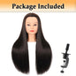 Realistic Mannequin Head With Synthetic Hair Versatile Beauty Training Aid For Hairstylist Makeup Practice Headdoll With Stand