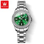 OLEVS 9945 Luxury Diamond Stainless Steel Quartz Watch for Women Elegant Ladies Waterproof Sport Women's Wristwatch Reloj Mujer