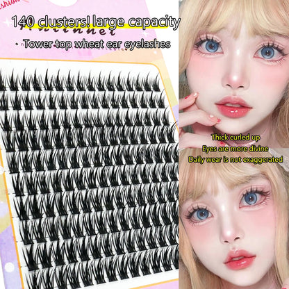 Large Capacity Wheat Ear Fake Eyelashes Anime Eyelashes Natural Eyelashes Cosplay Single Cluster Fake Eyelashes Beginner Makeup