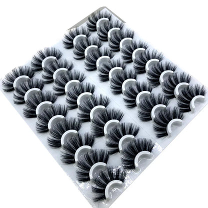 16 Pairs 3D Mink Lashes Natural False Eyelashes Dramatic Volume Fake Lashes Makeup Eyelash Extension Silk Eyelashes