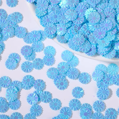 500g/bag 9mm Daisy Sequins - Glitter Flakes for Slime Filling, Nail Art & Phone Case Decor, DIY Resin Craft Accessories