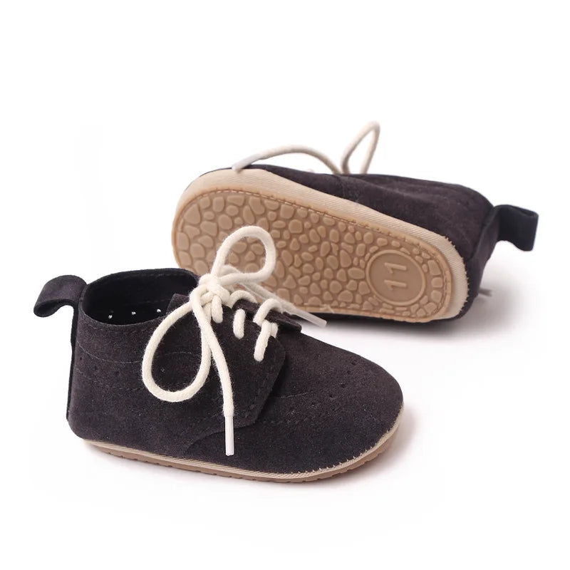 Newborn Baby Shoes Baby Boy Girl Shoes Classic Leather Rubber Sole Anti-slip Toddler First Walkers Infant Girl Shoes Moccasins