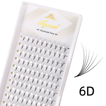 AGUUD 5 Trays/Lot Thin Roots Slim Base Premade Fans Lash Sharp Pointy Base Promade Russian Volume Fans Eyelash Extensions Faux