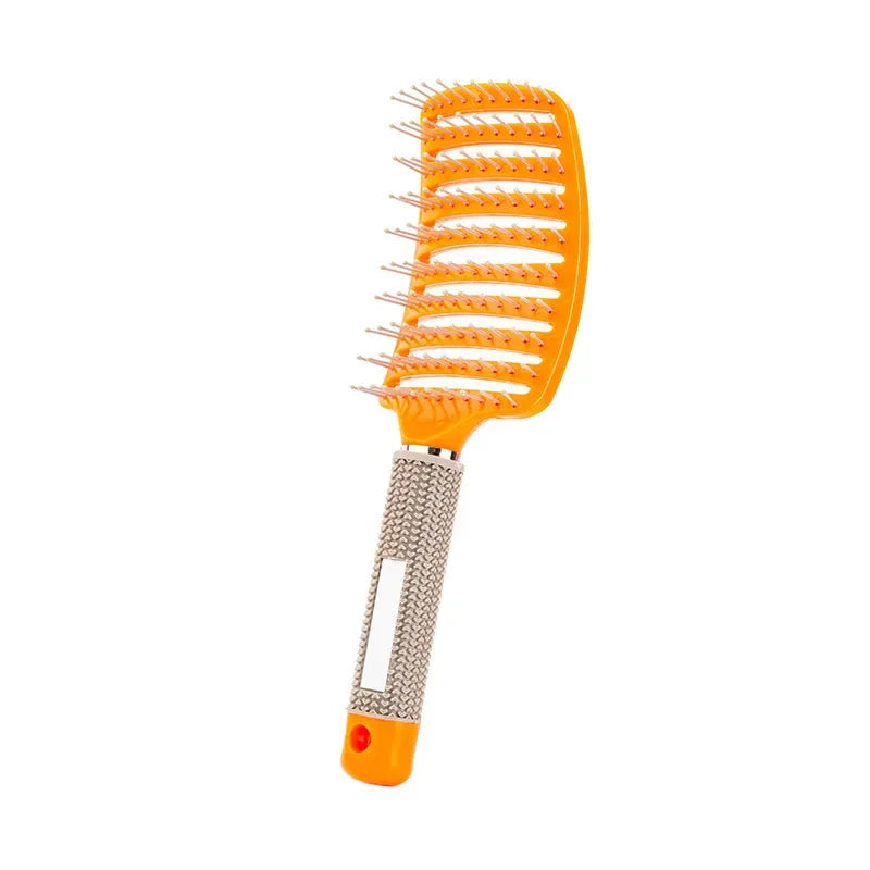Hair Brush Scalp Massage Comb Hairbrush Bristle;Nylon Women Wet Curly Detangle Hair Brush for Salon Hairdressing Styling Tools