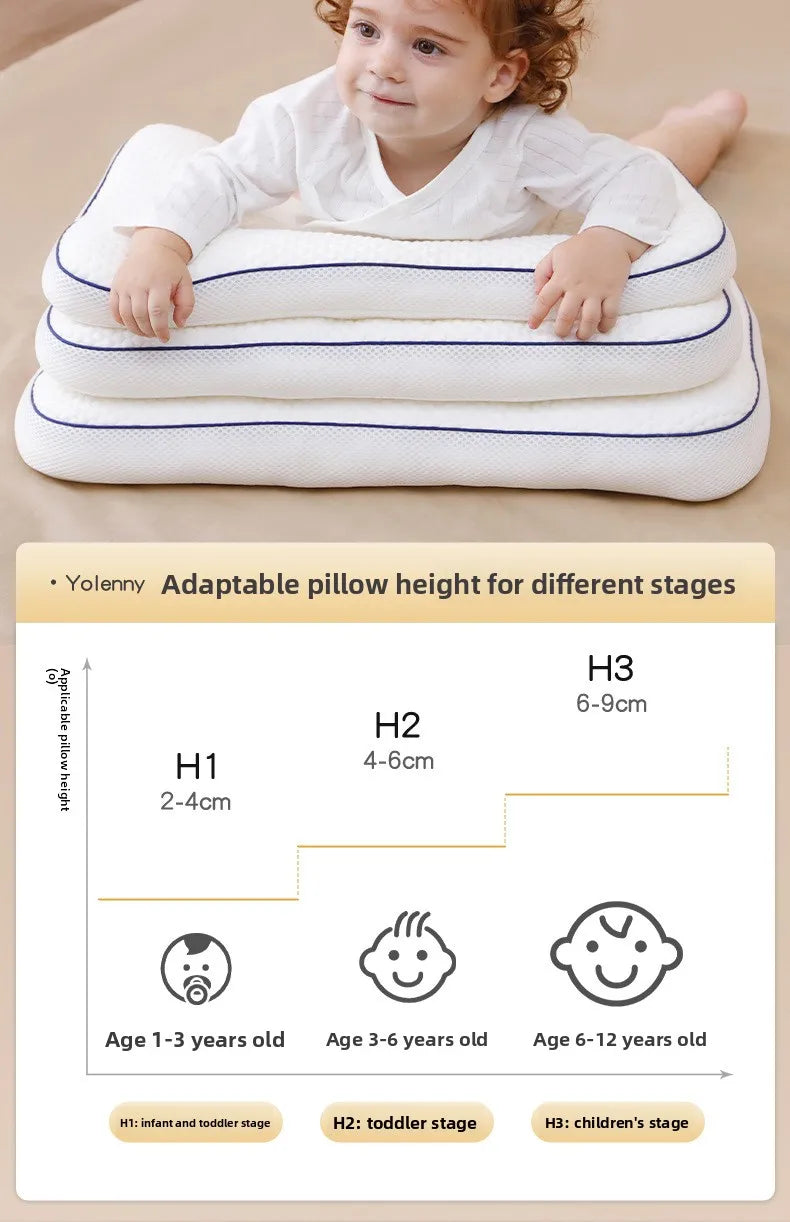 1-16 Years Kids Pillow Neck Protection Children's Partition Pillows Baby Bedding Kindergarten All Seasons Kids Sleeping Pillow
