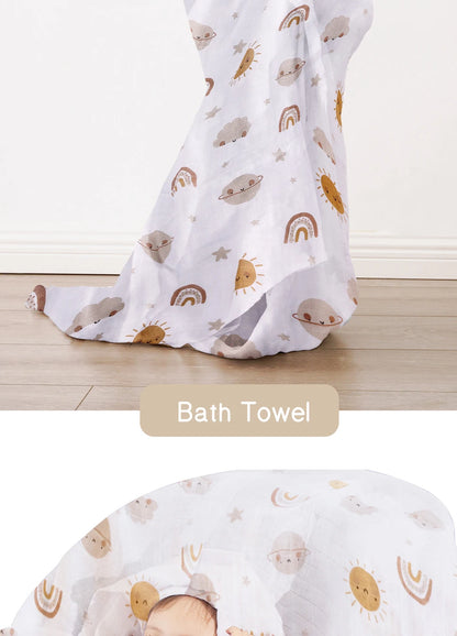 Kangobaby #My Soft Life# Solid Color Bamboo Cotton Baby Muslin Swaddle Blanket Newborn Bath Towel Infant Quilt Size 120x110cm