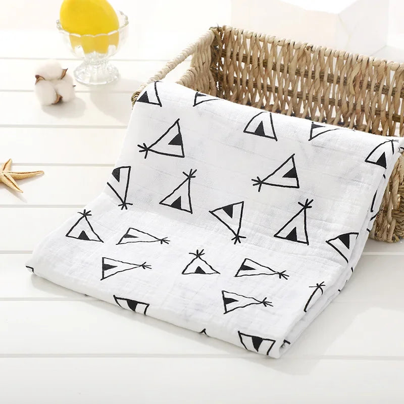 120cm*110cm Swaddle Blanket Baby Cotton Muslin Wrap Baby Blankets Newborn Swaddle Bedding