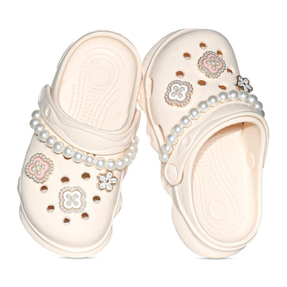 Kids' Glitter Clog, Lightweight EVA Garden Shoes, Waterproof Non-Slip Sandals, Comfortable Slip-On Shoes for Indoor Outdoor 1214