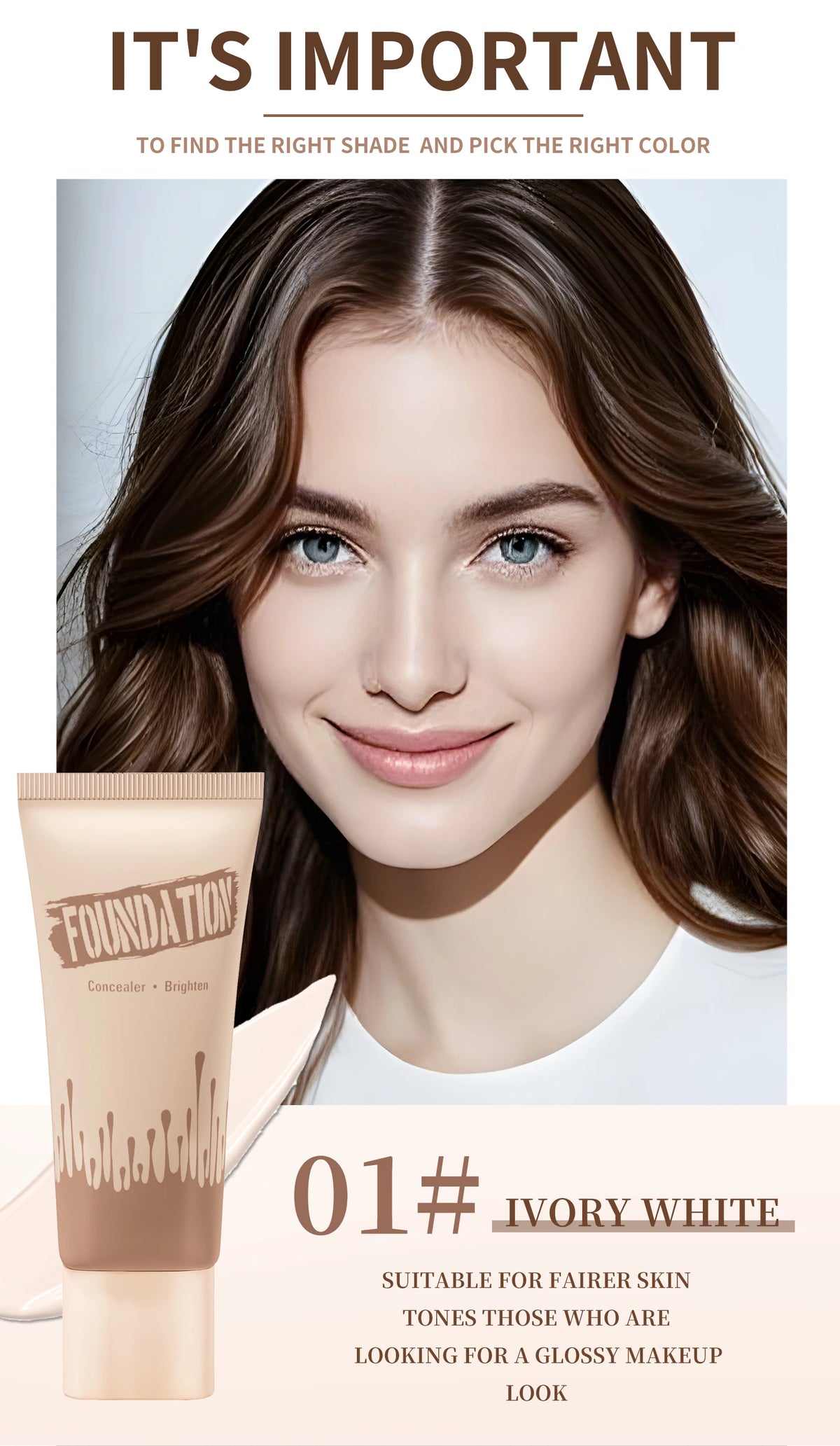 Full Coverage Foundation, Matte Finish Oil-control Liquid Foundation, Covering Blemishes And Dark Spot, Concealer Cream