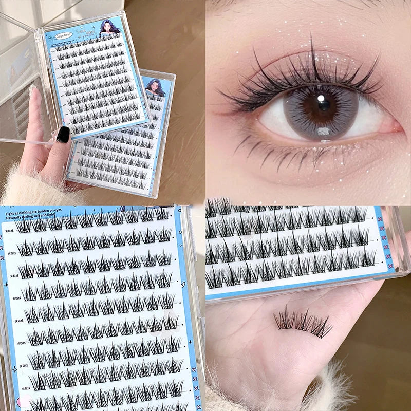 No-Glue False Eyelashes Easy 3-Step Application Natural Glue-free False Eyelashes DIY Lashes for Beginners with Sunflower Desig