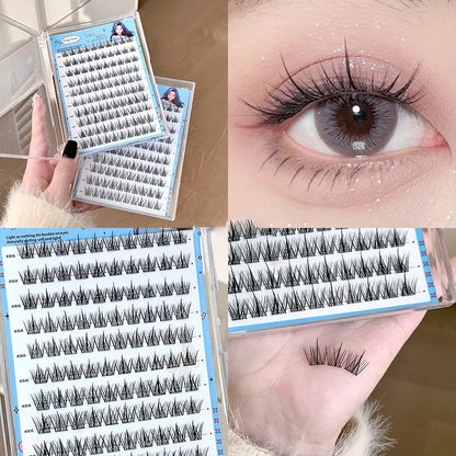 No-Glue False Eyelashes Easy 3-Step Application Natural Glue-free False Eyelashes DIY Lashes for Beginners with Sunflower Desig