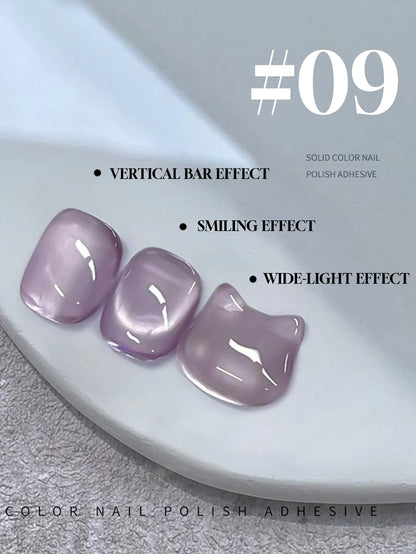 1-21pcs ZH Popular Blue Ink Cat's Eye Gel Nail Polish Spring Summer Fashionable Color Flash Glass Beads Cat's Eye Nail Salon