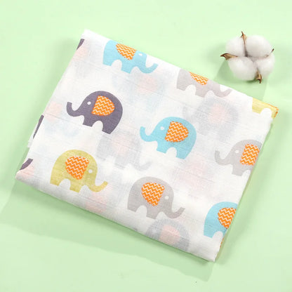 Newborn soft 100% muslin cotton swaddlle blanket infant baby wrap bath towel cover blanket 120x110cm