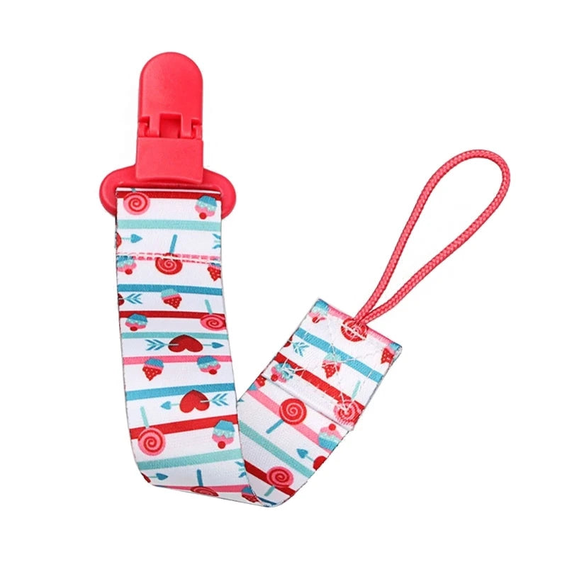 Baby Pacifier Clip Cartoon Pattern Pacifier Strap with Fun& Attractive Design