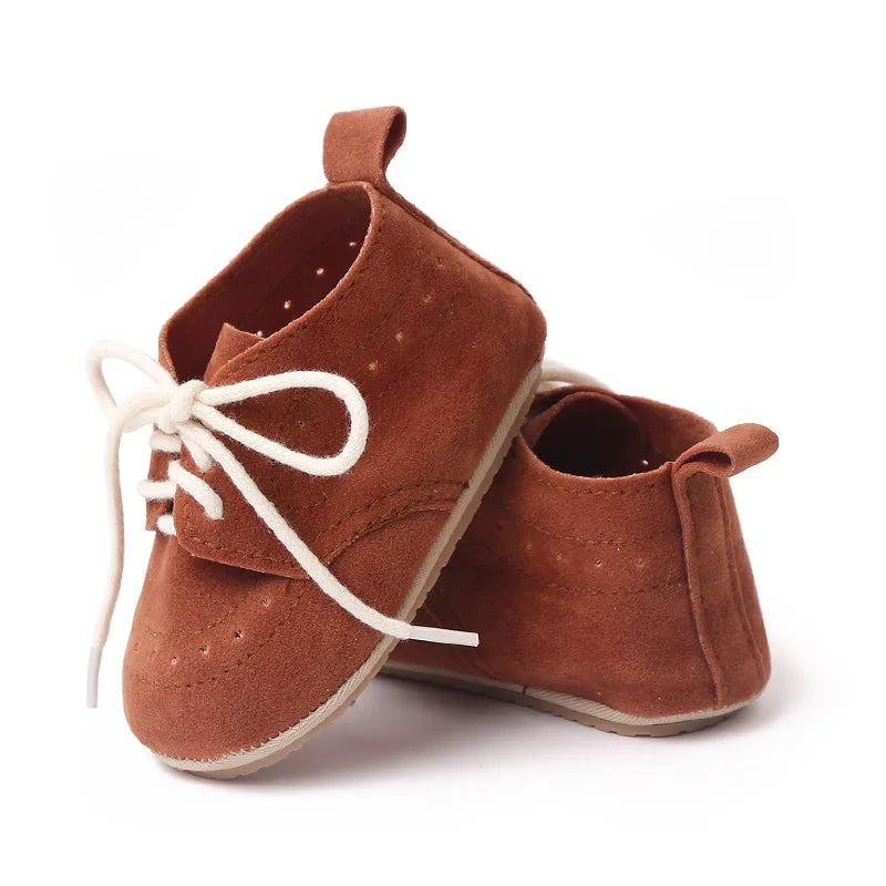 Newborn Baby Shoes Baby Boy Girl Shoes Classic Leather Rubber Sole Anti-slip Toddler First Walkers Infant Girl Shoes Moccasins