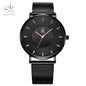 Shengke Fashion Black Watch for Women Classic Relogio Feminino Quartz Ladies Watch Woman Adjustable Mesh Strap Montre Femme