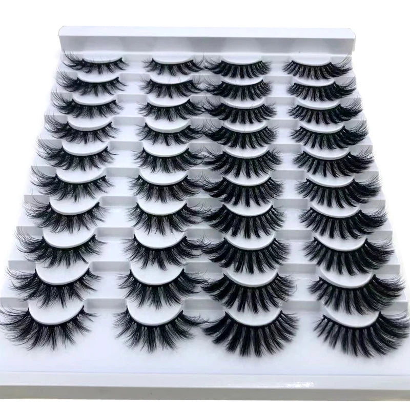 16 Pairs 3D Mink Lashes Natural False Eyelashes Dramatic Volume Fake Lashes Makeup Eyelash Extension Silk Eyelashes