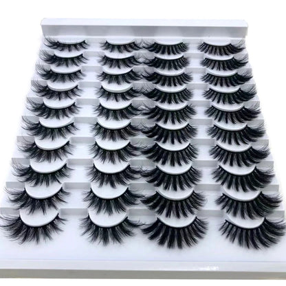 16 Pairs 3D Mink Lashes Natural False Eyelashes Dramatic Volume Fake Lashes Makeup Eyelash Extension Silk Eyelashes