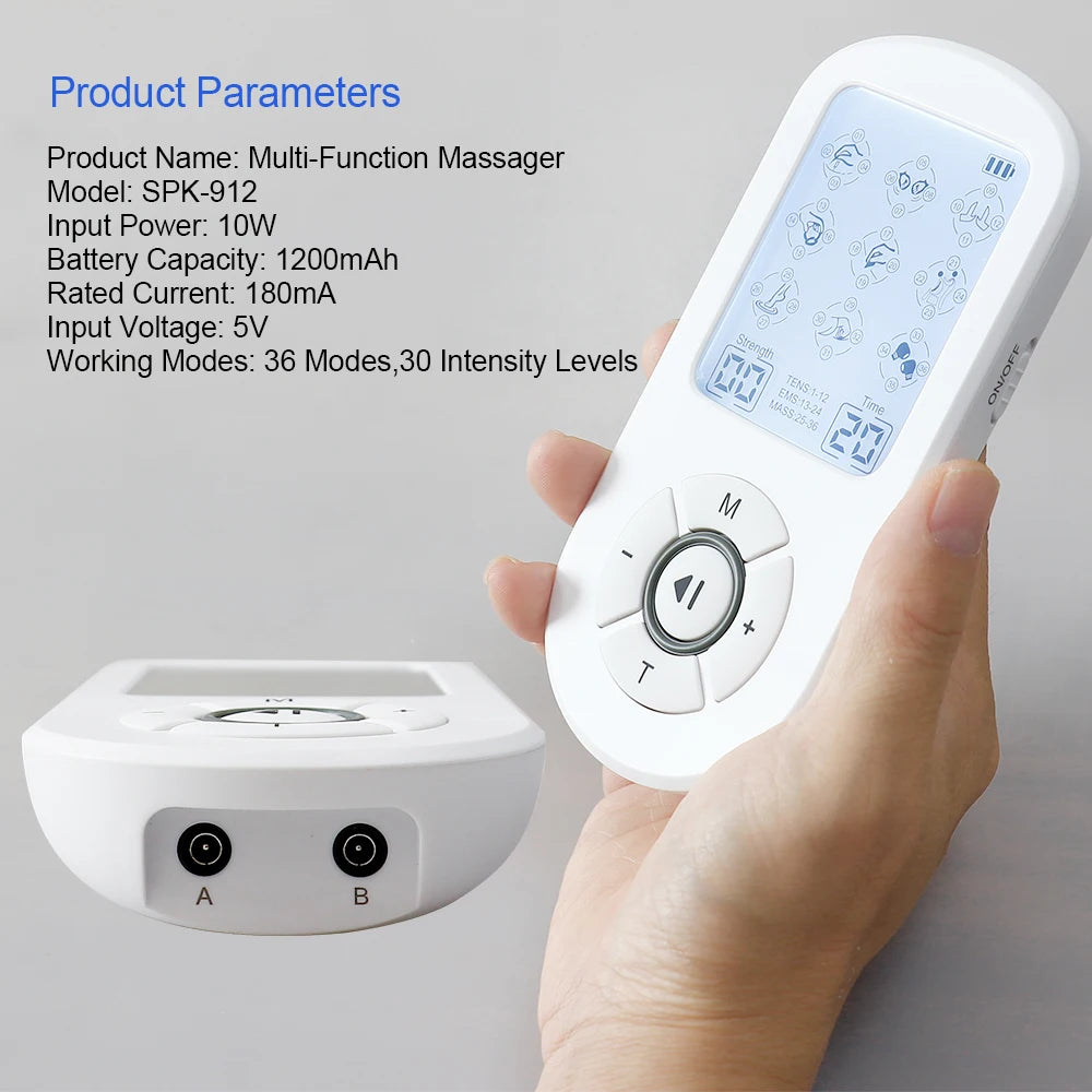 36Modes Electrical EMS Muscle Stimulator Tens Massage Digital Apparatus Pulse Slimming Acupuncture Full Body Relax Massager