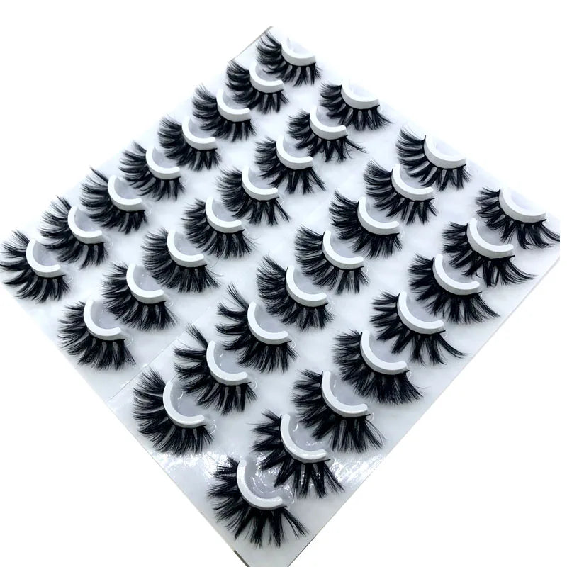 16 Pairs 3D Mink Lashes Natural False Eyelashes Dramatic Volume Fake Lashes Makeup Eyelash Extension Silk Eyelashes