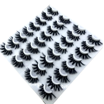 16 Pairs 3D Mink Lashes Natural False Eyelashes Dramatic Volume Fake Lashes Makeup Eyelash Extension Silk Eyelashes