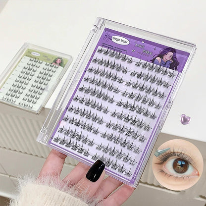 No-Glue False Eyelashes Easy 3-Step Application Natural Glue-free False Eyelashes DIY Lashes for Beginners with Sunflower Desig