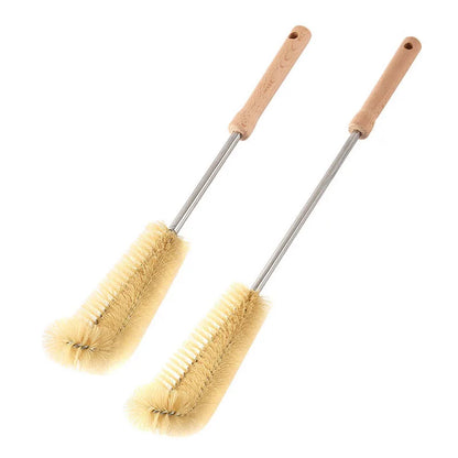 Kitchen Cleaning Tools Drink Bottles Glass Scrubbers Cleaning Brush Wooden Bottle Cleaning Brush with Long Handle