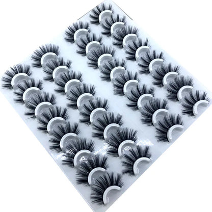 16 Pairs 3D Mink Lashes Natural False Eyelashes Dramatic Volume Fake Lashes Makeup Eyelash Extension Silk Eyelashes