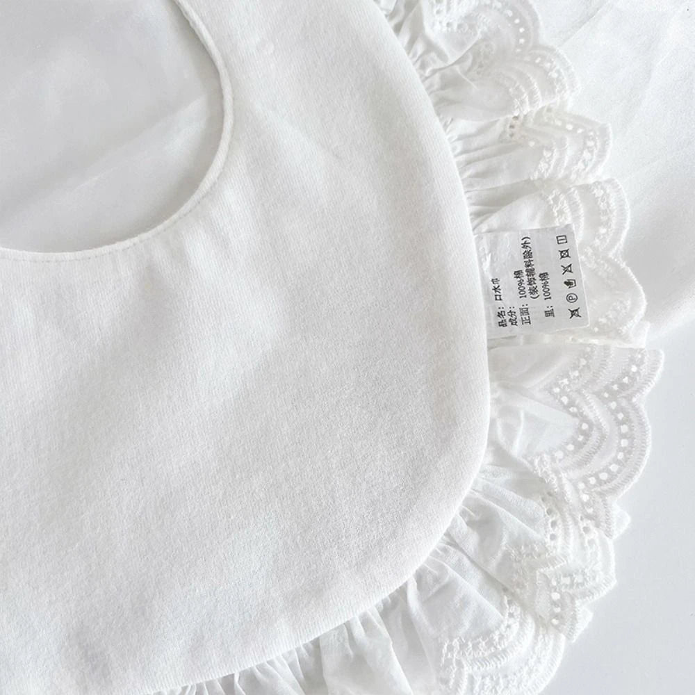 U-shaped Baby Cotton Bibs Waterproof Floral Baby Drooling Bibs Feeding Lace Saliva Towel Cloths Neck Wear Accessories