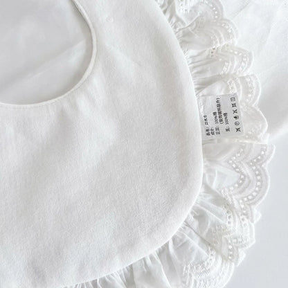 U-shaped Baby Cotton Bibs Waterproof Floral Baby Drooling Bibs Feeding Lace Saliva Towel Cloths Neck Wear Accessories