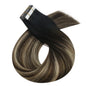Moresoo Blonde Tape in Hair Extensions Human Hair Natural Straight Seamless Invisible Tape Remy Brazilian Hair for Beauty
