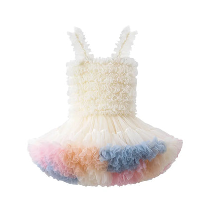 Girls Tutu Dress for Girls Baby Ball Gown Princess Party Vestido Casual Ruffled Bubble Photography Dresses Children Clothes L017