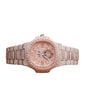 Top Best Quality Daily Strong Use Moissanite Round Cut Diamond Watch Full White Gold Dial Ready Stock Quartz Watches