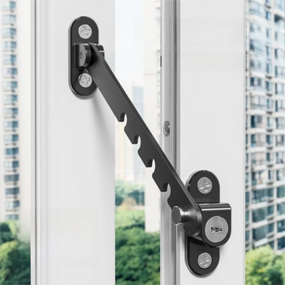 Portable Metal Window Blocking Lock Adjustable Windproof Window Limiter Blocker Multiple Gears Fixator Children Safety Lock