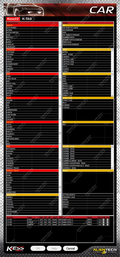 ECU Software Ksuite 2.80 Work With K E S S V2 V5.017 RSA Error Unlock Corrected for Car Truck Bike Tractors EU Online Version