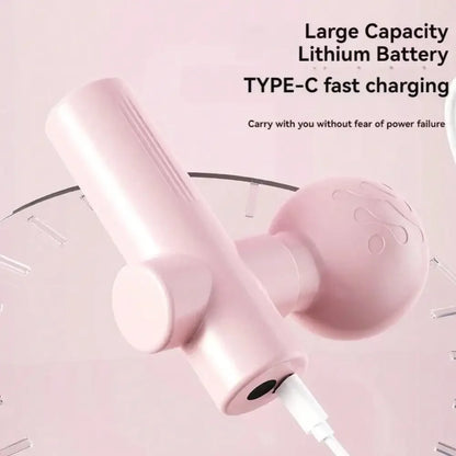 Mini Massage Gun Fascia Machine Muscle Relaxation Vibrating Gun Portable Rod Massage Fitness Equipment Neck Body Fascia Gun