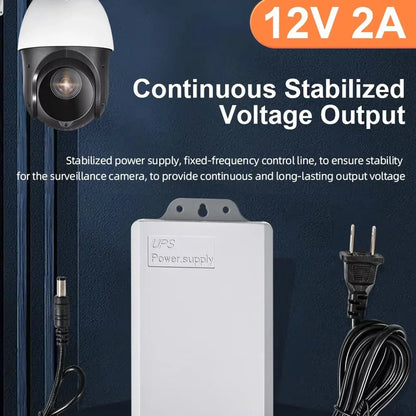 DIFANG DC12V UPS Power Supply for WiFi Camera Outdoor Battery Backup Power Adapter 7500mAh Battery Emergency Power