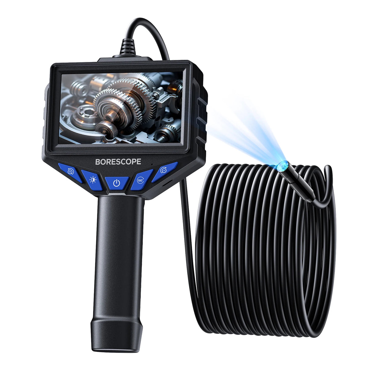 Endoscope Camera with Light, 8mm 1080P HD Borescope, IP67 Waterproof Snake Camera，Inspecting Walls, Automotive Engines, Pipes
