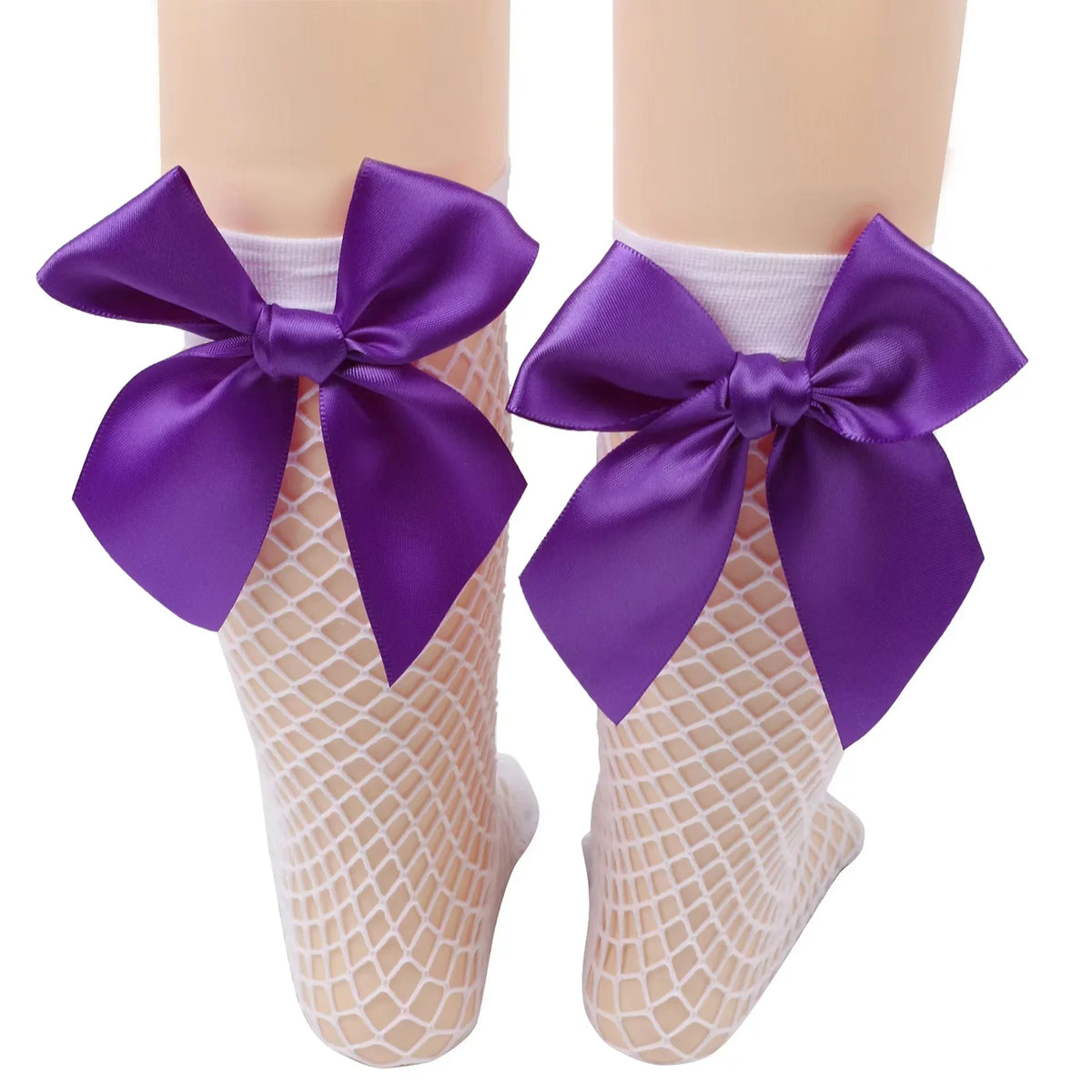 Baby Ankle High Lace Fishnet Vintage Short Socks Girl's Mesh Bow Fishnet Stockings Cute White Black Fashion Parent Child Socks