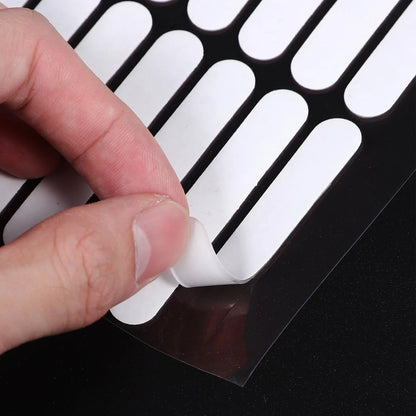 30Pcs Nail Art Adhesive Tape Double Sided Adhesive Transparent Nail Display Tape for Fingernails Decorative Beauty Stickers