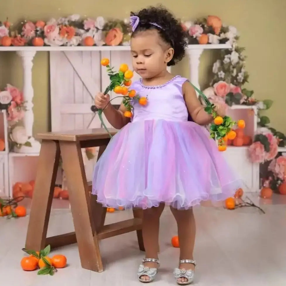 Infant Baby Tulle Backless Pageant Wedding Party Flower Girls Big Bow Dress With Headwear For Toddler Baptism Birthday Prom Gown