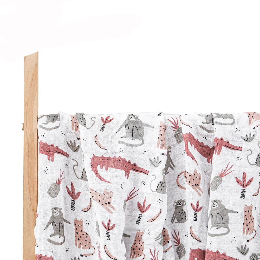 Kangobaby #My Soft Life# Solid Color Bamboo Cotton Baby Muslin Swaddle Blanket Newborn Bath Towel Infant Quilt Size 120x110cm